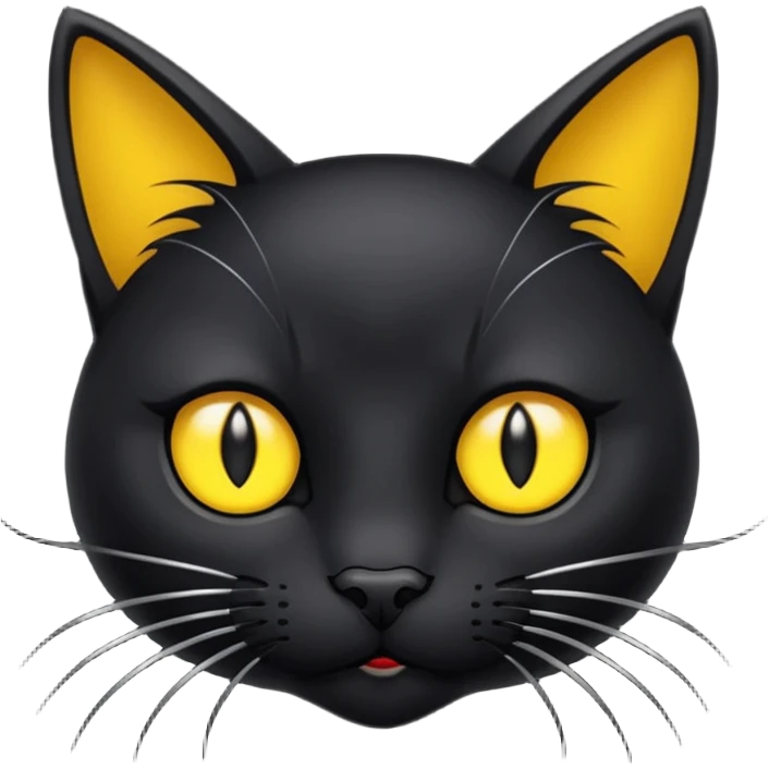 goth black cat emoji