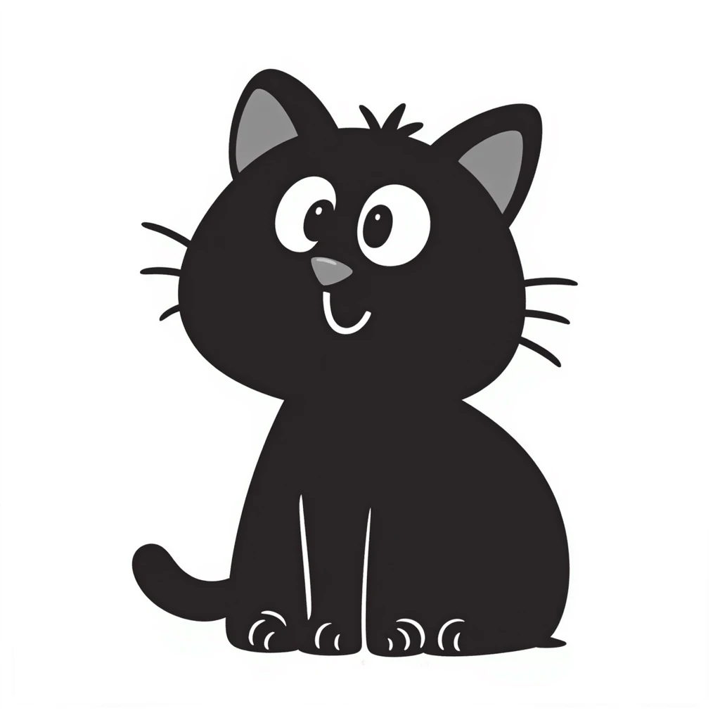 simple cat drawing emoji