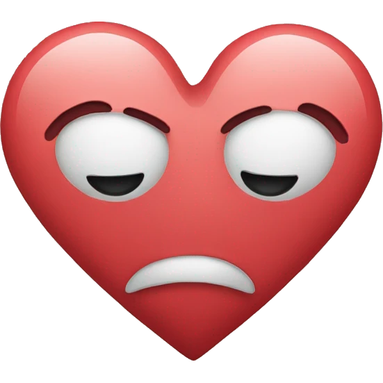 Sad face heart emoji