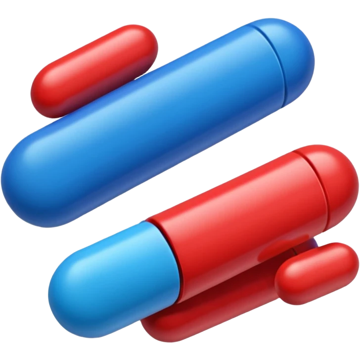 the matrix, red and blue pill emoji