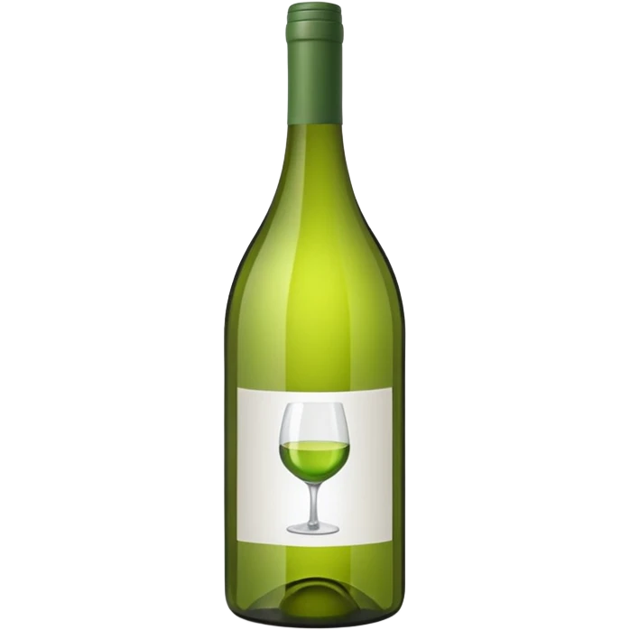 Bottle of wine glass green emoji