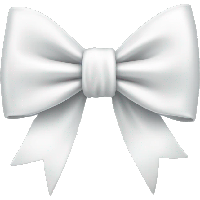 white shiny bow emoji