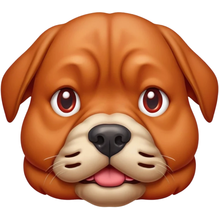 Dog with flushed face  emoji
