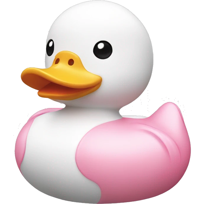 Light pink and white bubblegum rubber duck emoji
