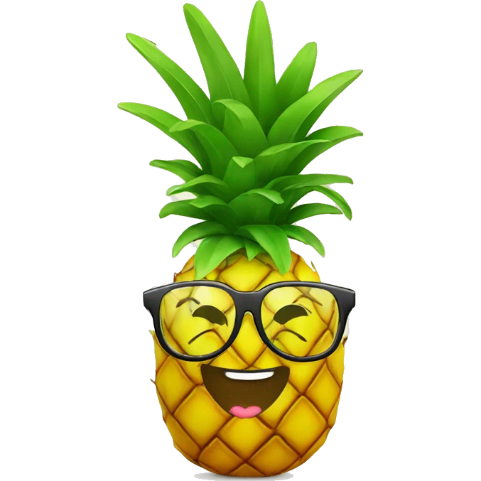 Pineapple with glasses emoji