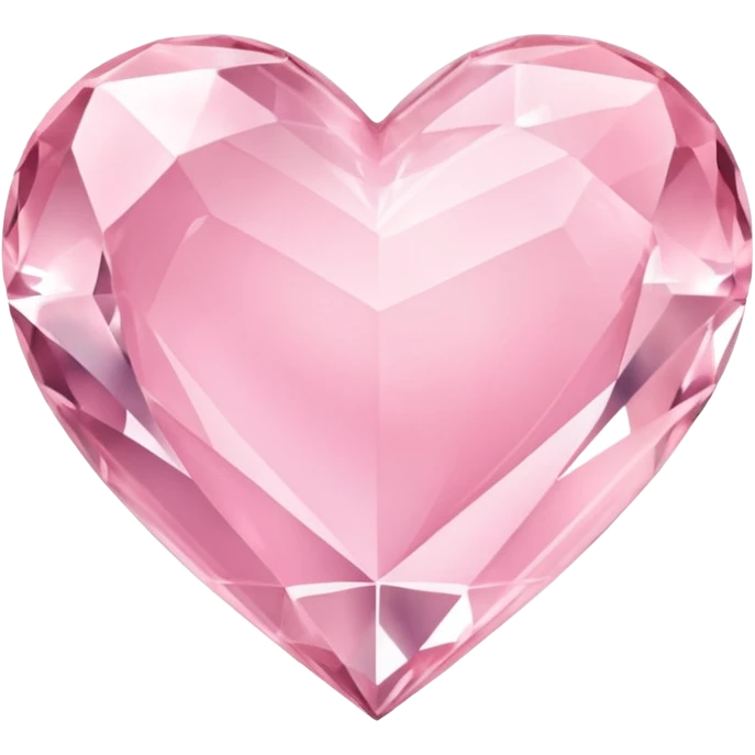 Crystals Pastel pink heart 3D  emoji