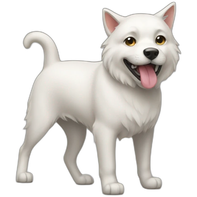 Un chat sur chien emoji