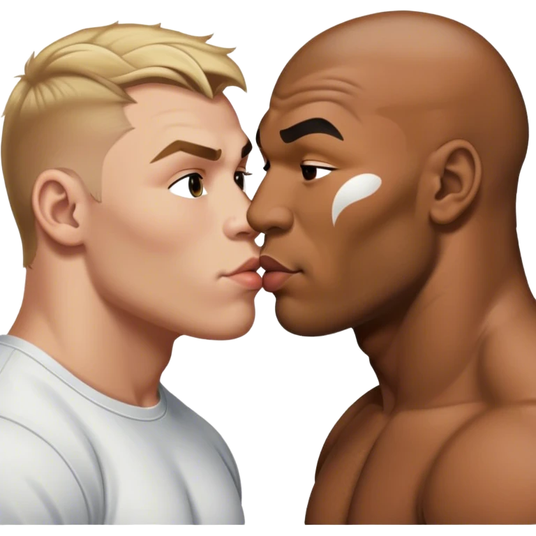 mike tyson and jake paul kissing emoji