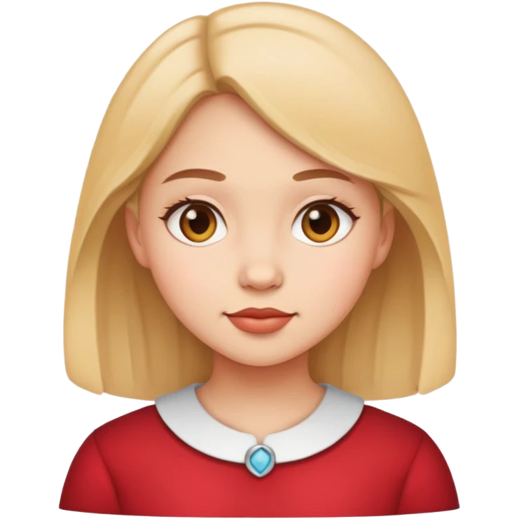 Sweet, round face medium sized girl emoji
