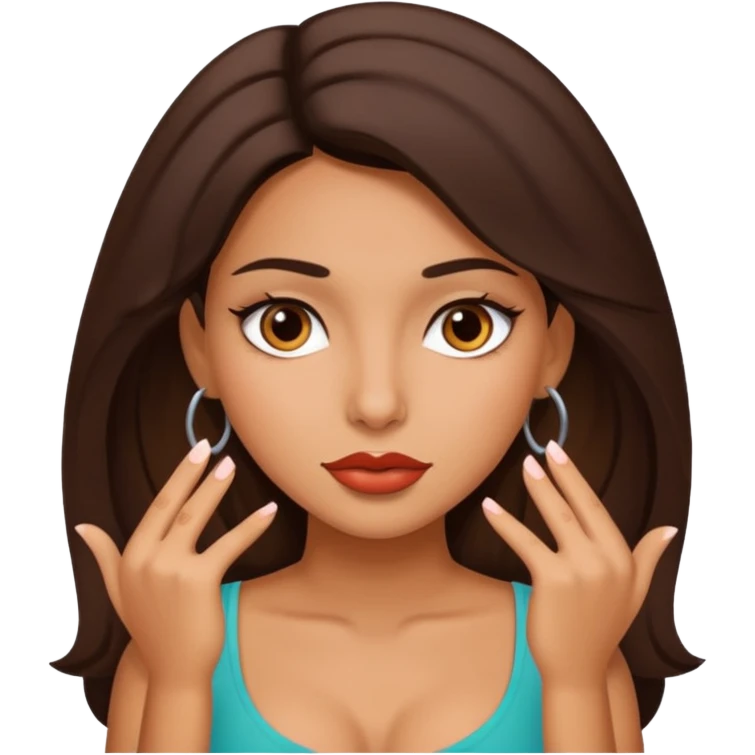 Latina Girl making a seductive face  emoji