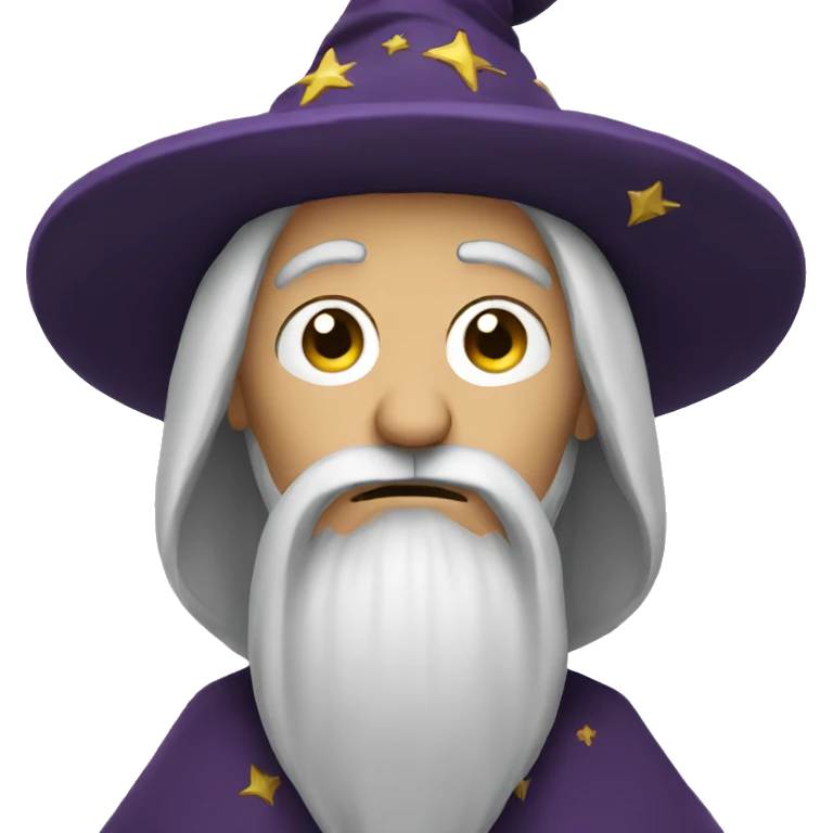 Sad wizard emoji