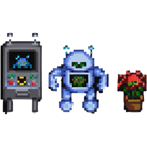 robot vs space invaders game emoji