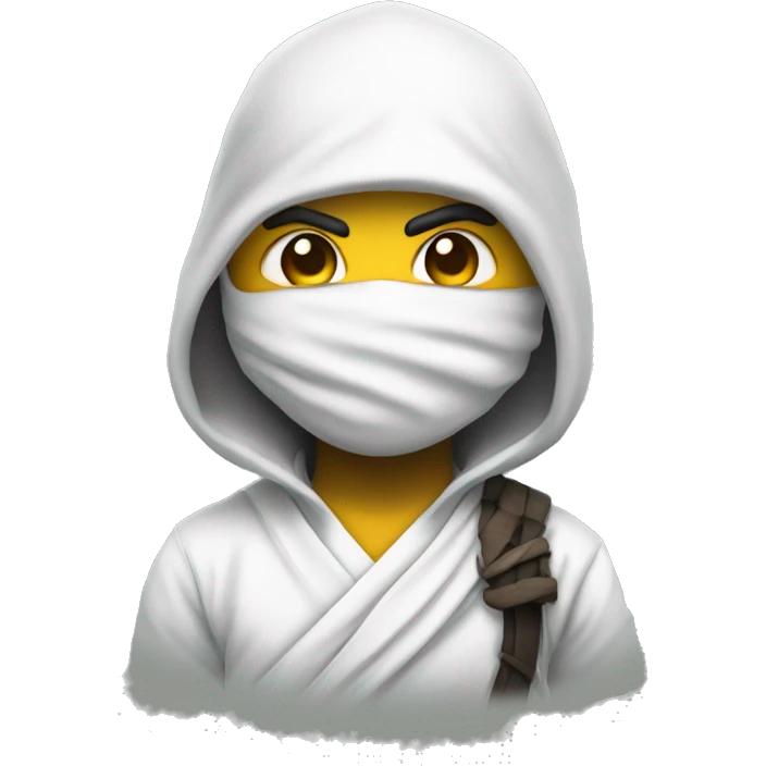 ninja emojy from whatsapp. completely the samje just with white clothes. the sward should remain black emoji