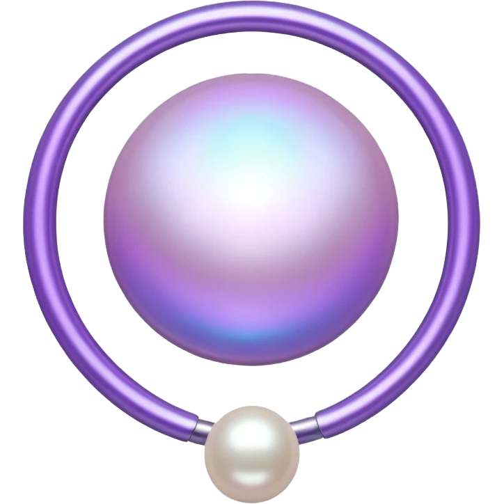 lilac style pearl pin for notes emoji