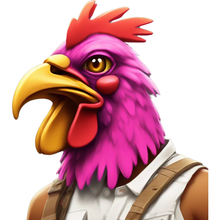 Hotline Miami chicken with ak47 emoji