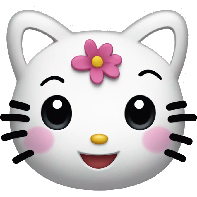 Hello kitty smiling emoji