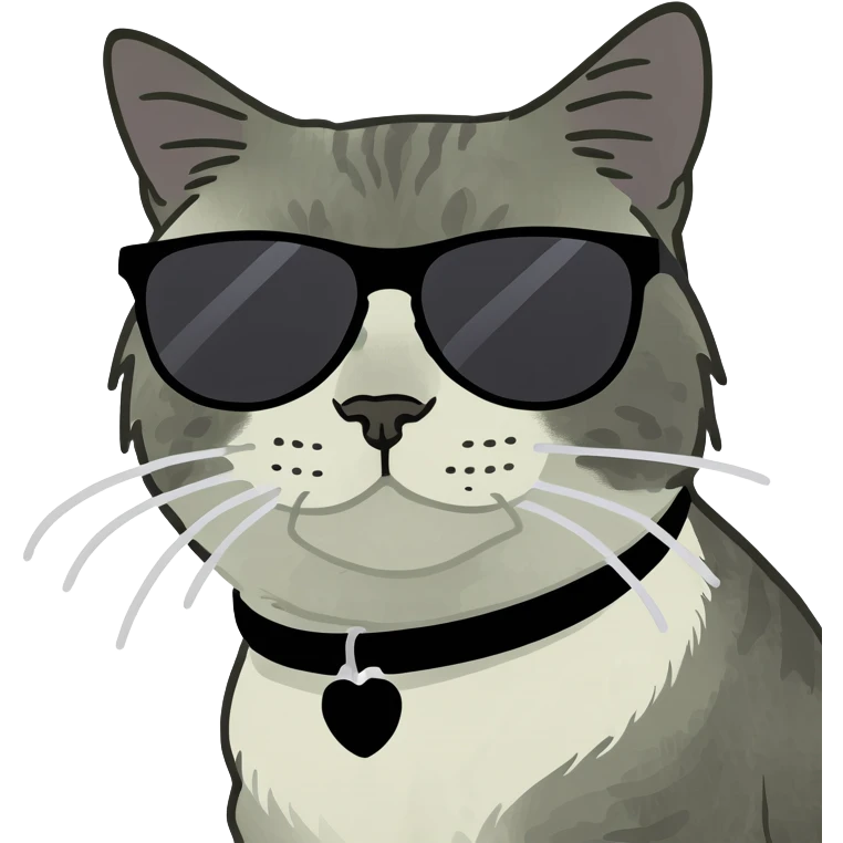 Cat with sunglasses emoji