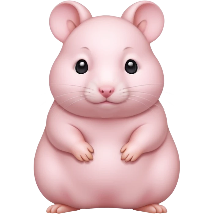 White hamster emoji(no hair) emoji