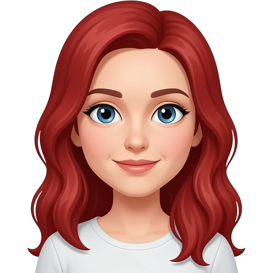 Emoji de mujer con cabello rojo emoji