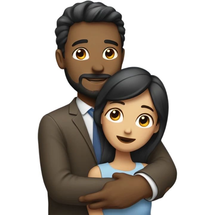 man hugging woman  emoji