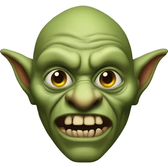 Goblin with massive head emoji