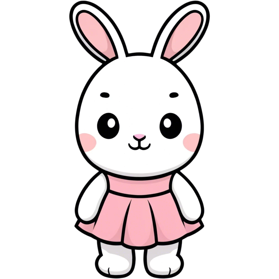 Greta Bunny with a nice dress  emoji
