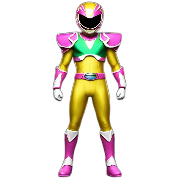 bright rainbow power ranger full body emoji