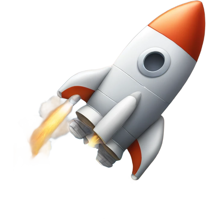 Rocket ship in space emoji