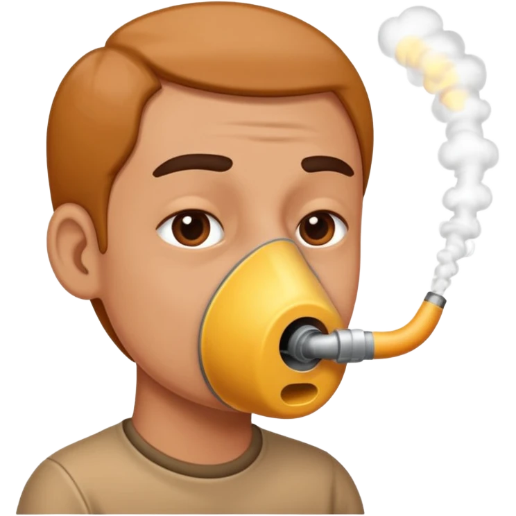 A nose that inhales exhaust fumes  emoji