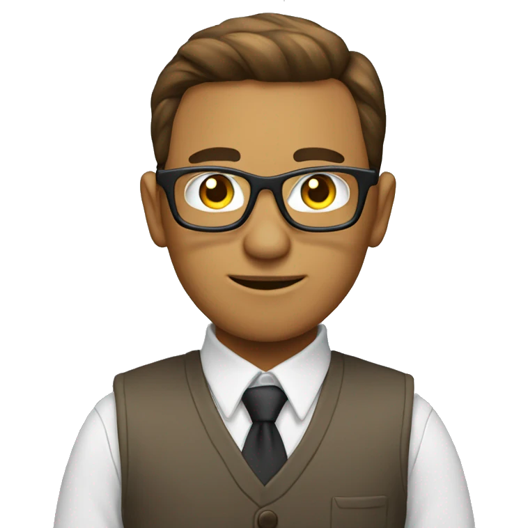 Geek with firger emoji