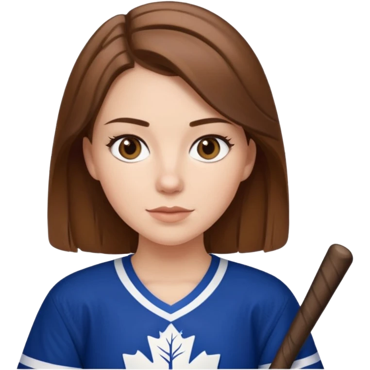 White girl brown hair hazel eyesToronto maple leafs jersey emoji