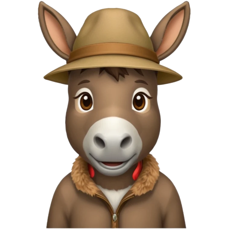 donkey with hat emoji