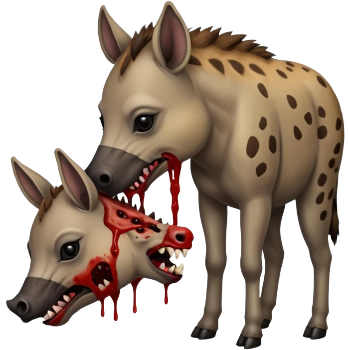 Hyena eating a donkey emoji