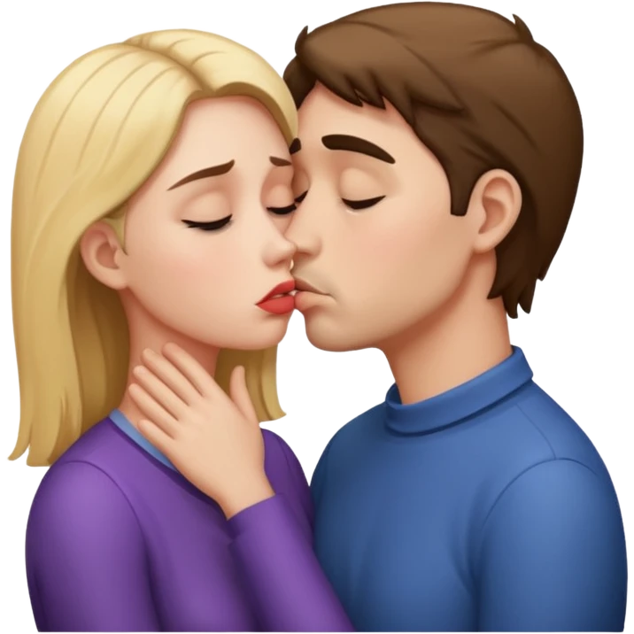 Sad kiss emoji