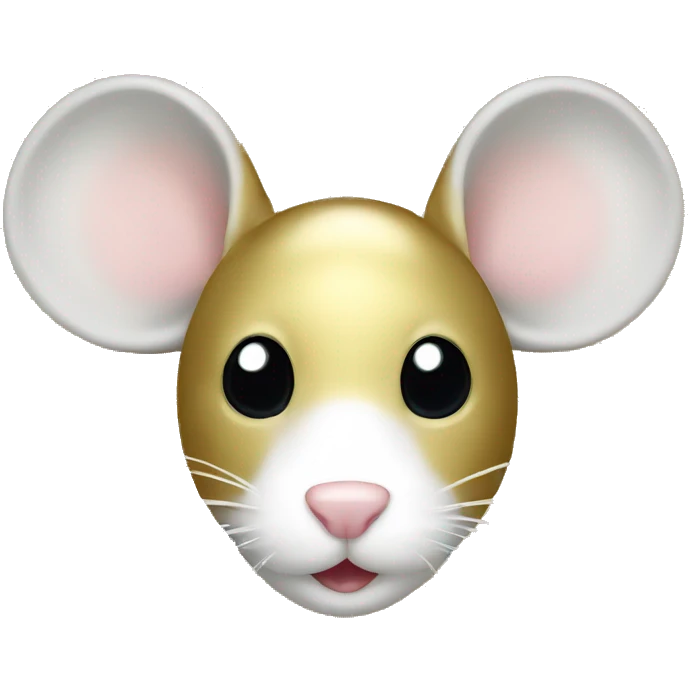 mouse gold and white emoji