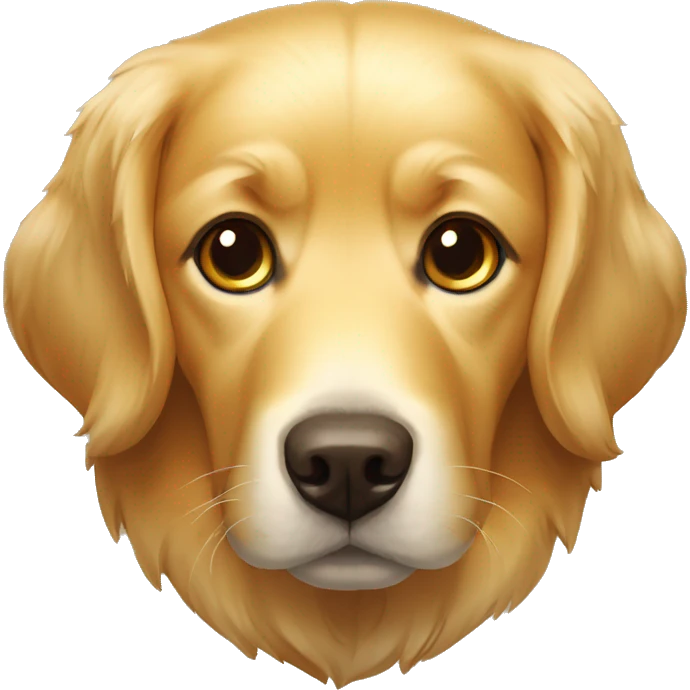 Golden retriver com óculo escuros emoji