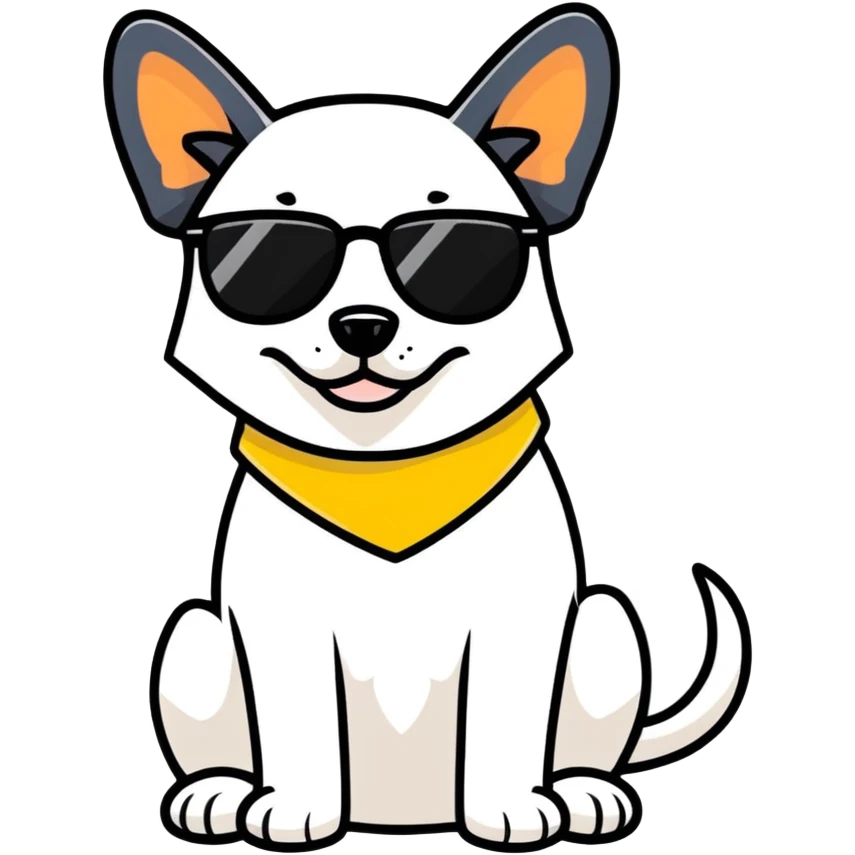 Dog with sunglasses  emoji