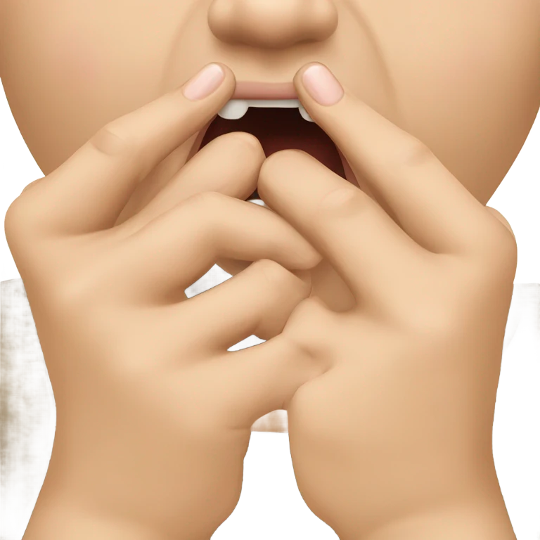 Biting nails emoji