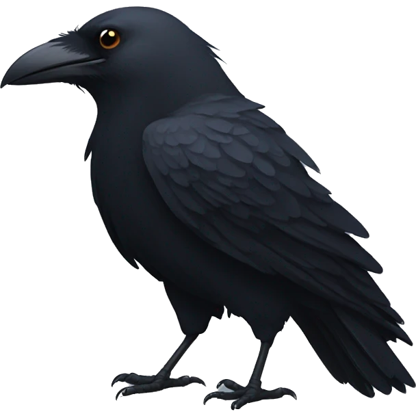 Crow with halo emoji
