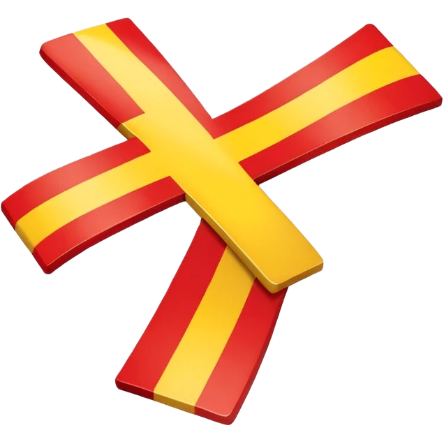 Flag red background yellow cross emoji