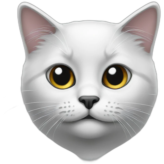 black-cat-white-small-mustache-face emoji