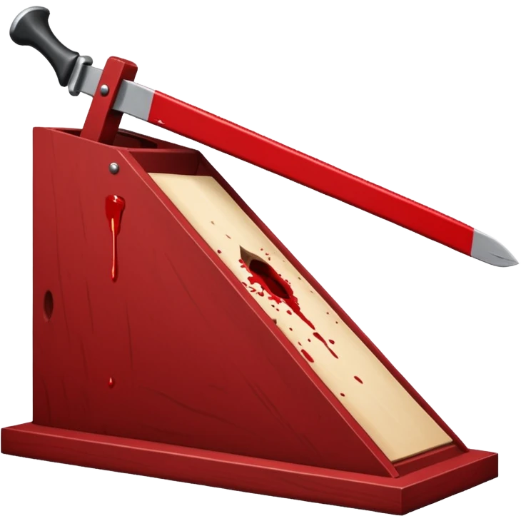Guillotine Beheaded Blood emoji
