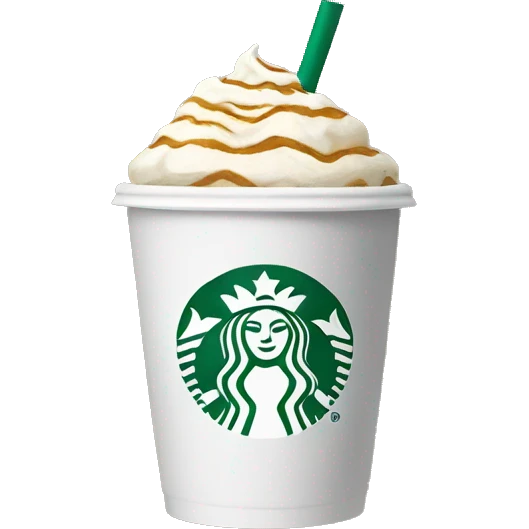 Starbucks cup top down view emoji