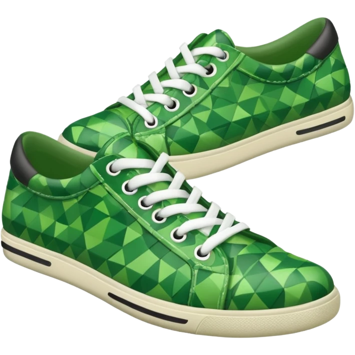 green patterned shoes  emoji