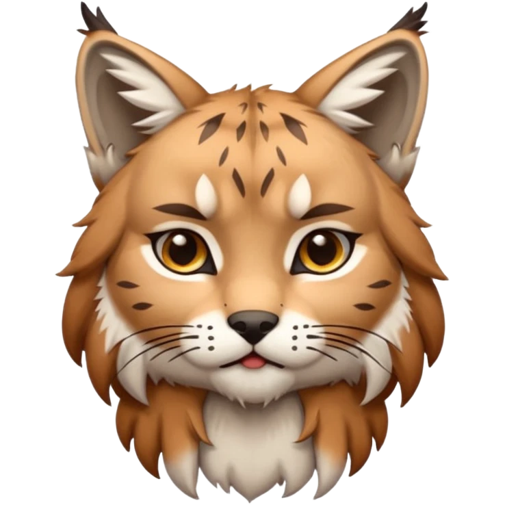 Chibi Sticker lynx sad emoji