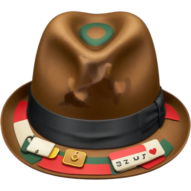 Felt trilby hat emoji emoji