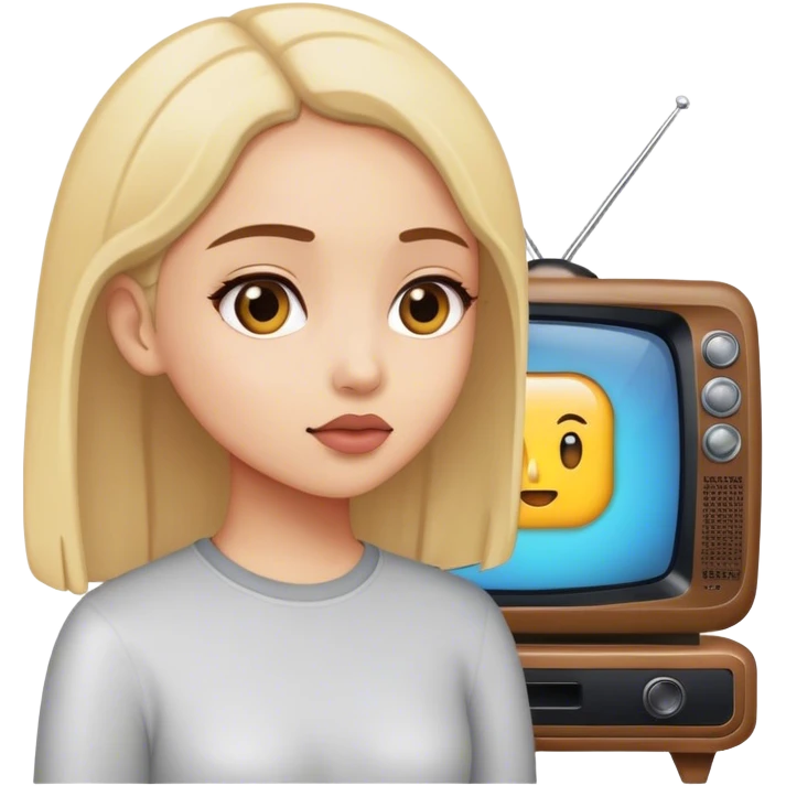 girl simping over a tv series emoji
