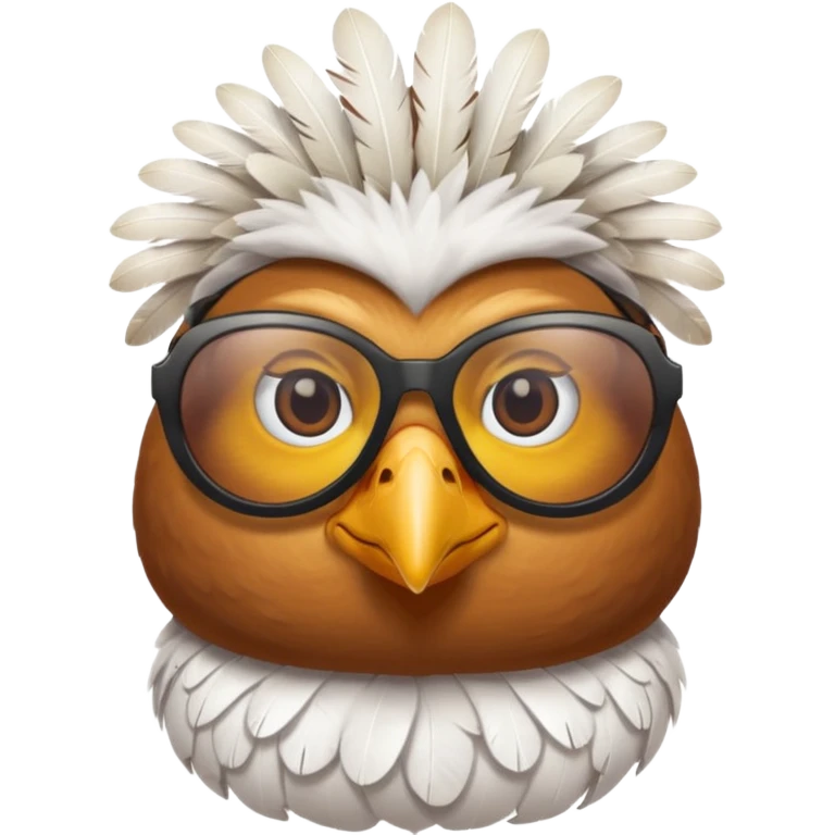 Hen with sunglasses  emoji