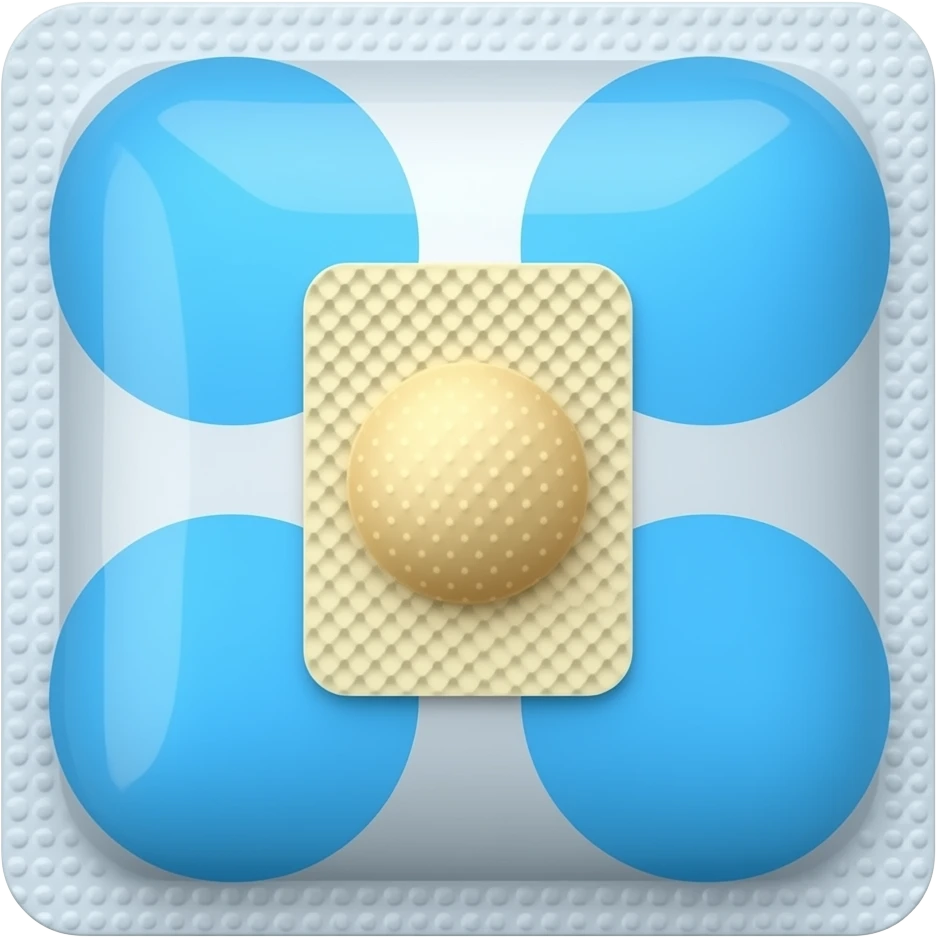 파스 파란색 봉지 근육통 emoji