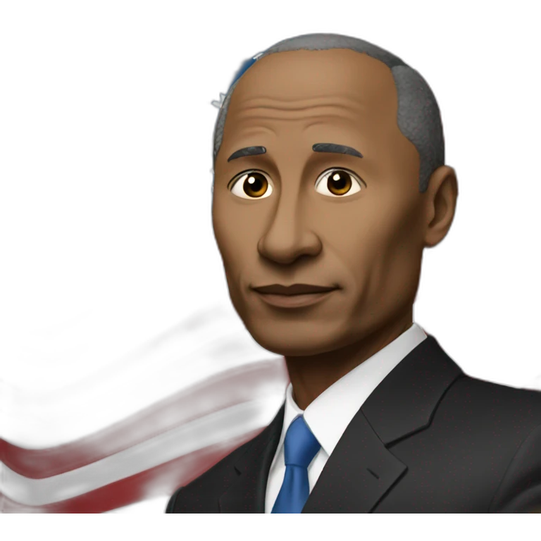 black putin near usa flag emoji